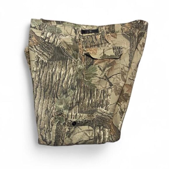 Vintage Camo Cargo Pants  90s Woodland camo cargos hunting pants - Picture 2 of 4